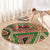 Darfur Sudan Round Carpet with Red Green Beige Tribal Pattern - Wonder Print Shop
