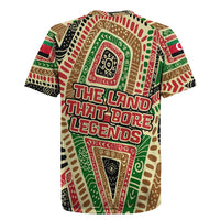 Darfur Sudan Rugby Jersey with Red Green Beige Tribal Pattern - Wonder Print Shop