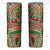 Darfur Sudan Skinny Tumbler with Red Green Beige Tribal Pattern - Wonder Print Shop