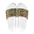 Darfur Sudan Slide Sandals with Red Green Beige Tribal Pattern - Wonder Print Shop