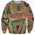 Darfur Sudan Sweatshirt with Red Green Beige Tribal Pattern - Wonder Print Shop