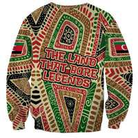 Darfur Sudan Sweatshirt with Red Green Beige Tribal Pattern - Wonder Print Shop