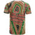 Darfur Sudan T Shirt with Red Green Beige Tribal Pattern - Wonder Print Shop
