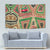 Darfur Sudan Tapestry with Red Green Beige Tribal Pattern - Wonder Print Shop