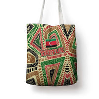 Darfur Sudan Tote Bag with Red Green Beige Tribal Pattern - Wonder Print Shop