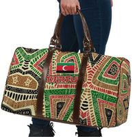 Darfur Sudan Travel Bag with Red Green Beige Tribal Pattern - Wonder Print Shop