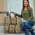 Darfur Sudan Travel Bag with Red Green Beige Tribal Pattern - Wonder Print Shop