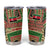 Darfur Sudan Tumbler Cup with Red Green Beige Tribal Pattern - Wonder Print Shop