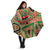 Darfur Sudan Umbrella with Red Green Beige Tribal Pattern - Wonder Print Shop