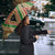 Darfur Sudan Umbrella with Red Green Beige Tribal Pattern - Wonder Print Shop