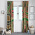 Darfur Sudan Window Curtain with Red Green Beige Tribal Pattern - Wonder Print Shop