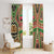 Darfur Sudan Window Curtain with Red Green Beige Tribal Pattern - Wonder Print Shop