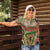 Darfur Sudan Women Polo Shirt with Red Green Beige Tribal Pattern - Wonder Print Shop