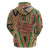 Darfur Sudan Zip Hoodie with Red Green Beige Tribal Pattern - Wonder Print Shop
