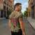 Darfur Sudan Zipper Polo Shirt with Red Green Beige Tribal Pattern - Wonder Print Shop