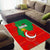 Darfur Sudan Area Rug with Red Green Yellow Crescent Star - Wonder Print Shop
