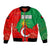 Darfur Sudan Bomber Jacket with Red Green Yellow Crescent Star - Wonder Print Shop