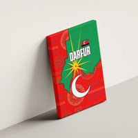 Darfur Sudan Canvas Wall Art with Red Green Yellow Crescent Star - Wonder Print Shop