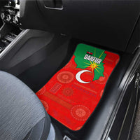 Darfur Sudan Car Mats with Red Green Yellow Crescent Star - Wonder Print Shop