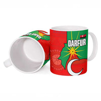 Darfur Sudan Ceramic Mug with Red Green Yellow Crescent Star - Wonder Print Shop
