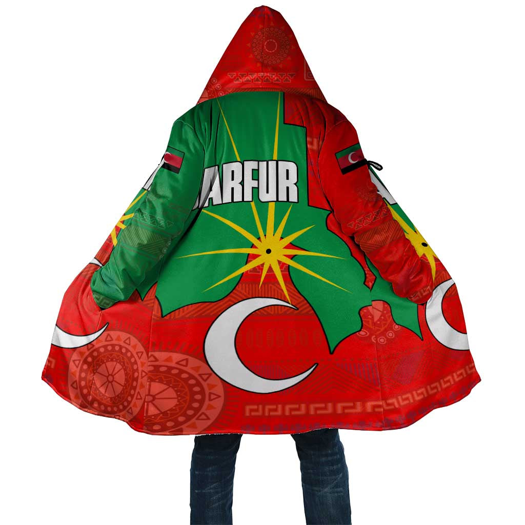 Darfur Sudan Cloak with Red Green Yellow Crescent Star - Wonder Print Shop