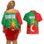 Darfur Sudan Couples Matching Off Shoulder Short Dress and Hawaiian Shirt with Red Green Yellow Crescent Star - Wonder Print Shop