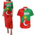 Darfur Sudan Couples Matching Puletasi and Hawaiian Shirt with Red Green Yellow Crescent Star - Wonder Print Shop