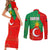 Darfur Sudan Couples Matching Short Sleeve Bodycon Dress and Long Sleeve Button Shirt with Red Green Yellow Crescent Star - Wonder Print Shop