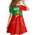 Darfur Sudan Family Matching Long Sleeve Bodycon Dress and Hawaiian Shirt with Red Green Yellow Crescent Star - Wonder Print Shop