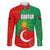 Darfur Sudan Family Matching Long Sleeve Bodycon Dress and Hawaiian Shirt with Red Green Yellow Crescent Star - Wonder Print Shop