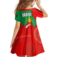 Darfur Sudan Family Matching Mermaid Dress and Hawaiian Shirt with Red Green Yellow Crescent Star - Wonder Print Shop