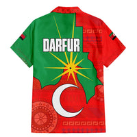 Darfur Sudan Family Matching Mermaid Dress and Hawaiian Shirt with Red Green Yellow Crescent Star - Wonder Print Shop