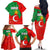 Darfur Sudan Family Matching Off The Shoulder Long Sleeve Dress and Hawaiian Shirt with Red Green Yellow Crescent Star - Wonder Print Shop