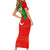 Darfur Sudan Family Matching Short Sleeve Bodycon Dress and Hawaiian Shirt with Red Green Yellow Crescent Star - Wonder Print Shop