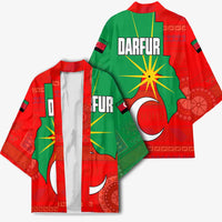 Darfur Sudan Kimono with Red Green Yellow Crescent Star - Wonder Print Shop