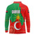 Darfur Sudan Long Sleeve Polo Shirt with Red Green Yellow Crescent Star - Wonder Print Shop