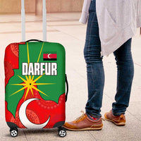 Darfur Sudan Luggage Cover with Red Green Yellow Crescent Star - Wonder Print Shop