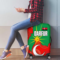 Darfur Sudan Luggage Cover with Red Green Yellow Crescent Star - Wonder Print Shop