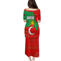 Darfur Sudan Puletasi with Red Green Yellow Crescent Star - Wonder Print Shop