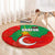 Darfur Sudan Round Carpet with Red Green Yellow Crescent Star - Wonder Print Shop