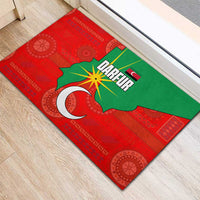 Darfur Sudan Rubber Doormat with Red Green Yellow Crescent Star - Wonder Print Shop