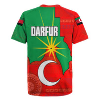 Darfur Sudan Rugby Jersey with Red Green Yellow Crescent Star - Wonder Print Shop