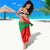 Darfur Sudan Sarong with Red Green Yellow Crescent Star - Wonder Print Shop