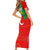 Darfur Sudan Short Sleeve Bodycon Dress with Red Green Yellow Crescent Star - Wonder Print Shop