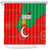 Darfur Sudan Shower Curtain with Red Green Yellow Crescent Star - Wonder Print Shop