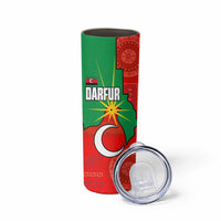Darfur Sudan Skinny Tumbler with Red Green Yellow Crescent Star - Wonder Print Shop