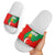 Darfur Sudan Slide Sandals with Red Green Yellow Crescent Star - Wonder Print Shop