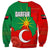 Darfur Sudan Sweatshirt with Red Green Yellow Crescent Star - Wonder Print Shop