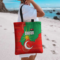 Darfur Sudan Tote Bag with Red Green Yellow Crescent Star - Wonder Print Shop