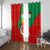 Darfur Sudan Window Curtain with Red Green Yellow Crescent Star - Wonder Print Shop